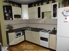 Кухня в 4-комнатной кварите 121 сериию Размер 150см - 300 см